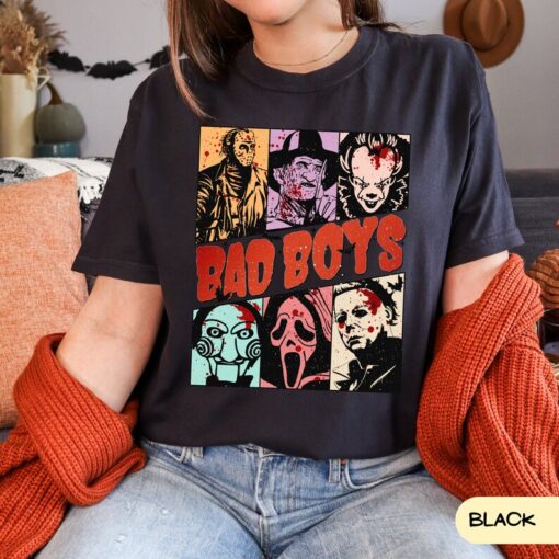 Comfort Colors Bad Boys Character Shirt, Horror Halloween T-shirt