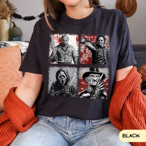 Comfort Colors Horror Movie Character Shirt, Horror Shirt, Scary Shirt