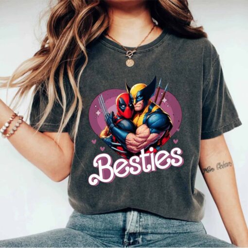 Cute Deadpool Wolverine Besties Forever Shirt