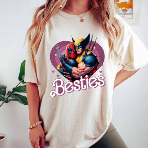 Cute Deadpool Wolverine Besties Forever Shirt