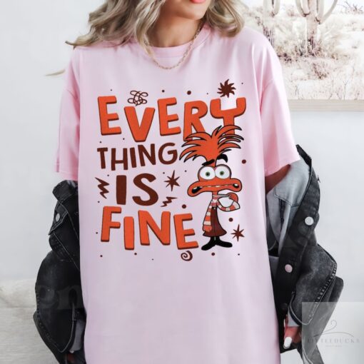 Everything Is Fine Anxiety Inside Out 2 Disney Shirt