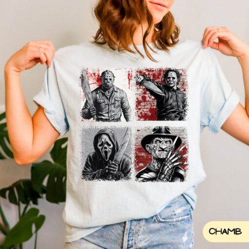 Comfort Colors Horror Movie Character Shirt, Horror Shirt, Scary Shirt