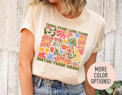 Groovy New Teacher Shirt, Teach Them Love Them Watch Them Grow Shirt