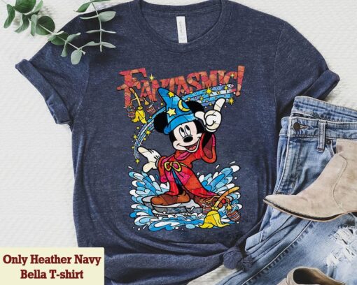 Disney Fantasia Sorcerer Mickey Mouse Magic Wizard Magical Retro Shirt