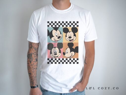 Mickey and Minnie Couples Shirt - Mickey Checkered Shirt - Minnie