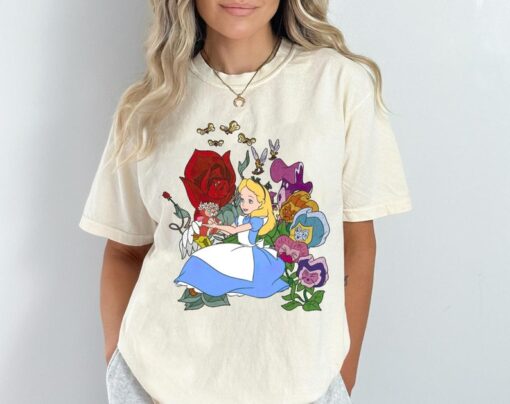 Vintage Disney Alice Floral In Wonderland Shirt