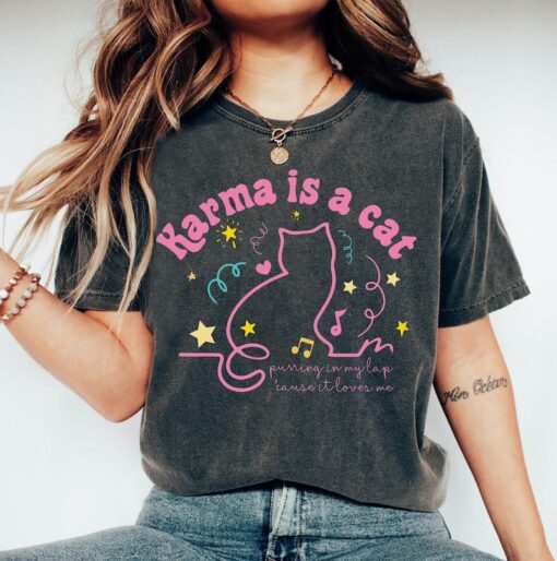 Karma Is A Cat Shirt, Midnights Retro T-shirt