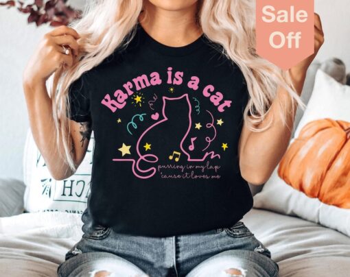 Karma Is A Cat Shirt, Midnights Retro T-shirt