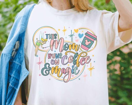 This Mom Runs On Coffee And Magic Shirt, Mickey Disney Mom T-shirt