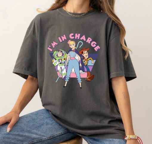 Retro Vintage Disney Pixar Toy Story Bo Peep I'm In Charge Shirt