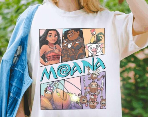 Vintage Disney Moana Shirt, Hei Hei And Pua Floral T-shirt