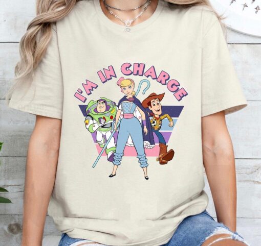 Retro Vintage Disney Pixar Toy Story Bo Peep I'm In Charge Shirt