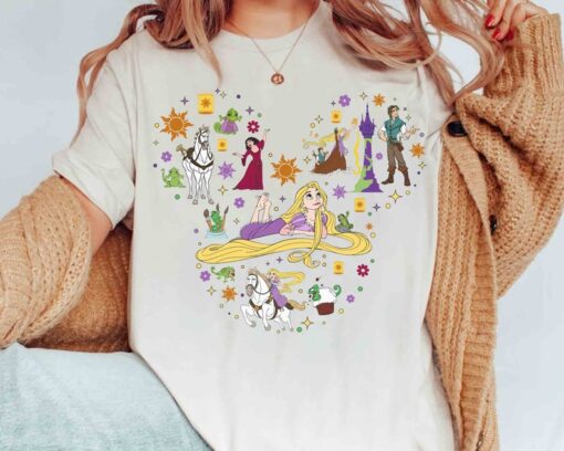 Disney Tangled Characters Mickey Head T-shirt