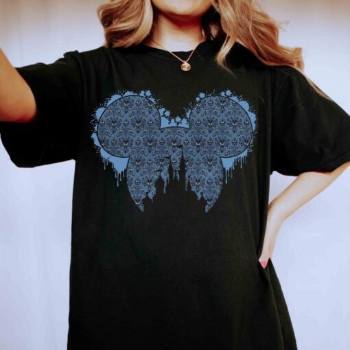 Disney Castle Haunted Mansion Mickey Icon Comfort Color T-shirt