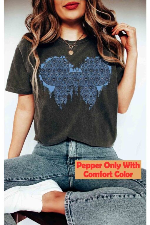 Disney Castle Haunted Mansion Mickey Icon Comfort Color T-shirt