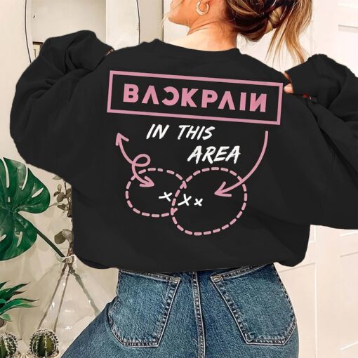 Back Pain In This Area Shirt, Backpain Shirt, Funny Back Pain T-Shirt