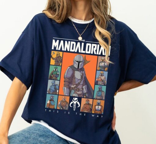 Star Wars The Mandalorian Character Grid This Is The Way T-Shirt