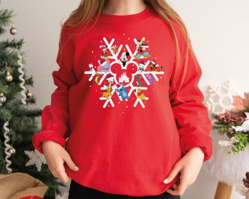 Disney Snowflake Christmas Sweatshirt, Disneyland Xmas Shirt