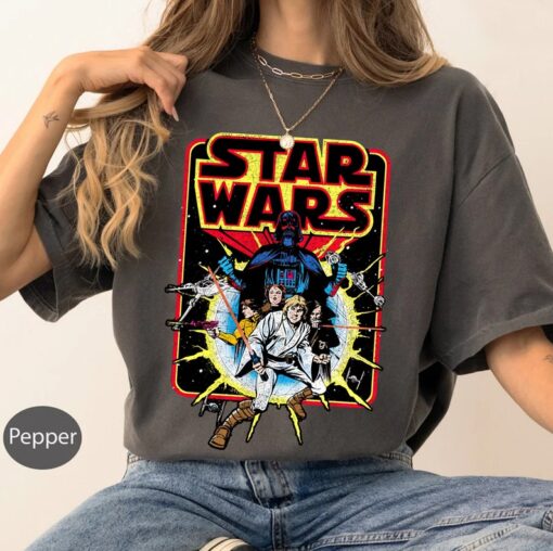 Star Wars Men's Old School Comic Graphic T-Shirt