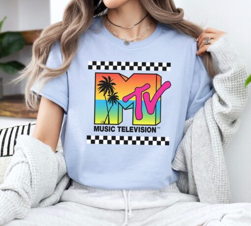 MTV Sunset Logo T-Shirt, MTV Logo Shirt, MTV Music Tee