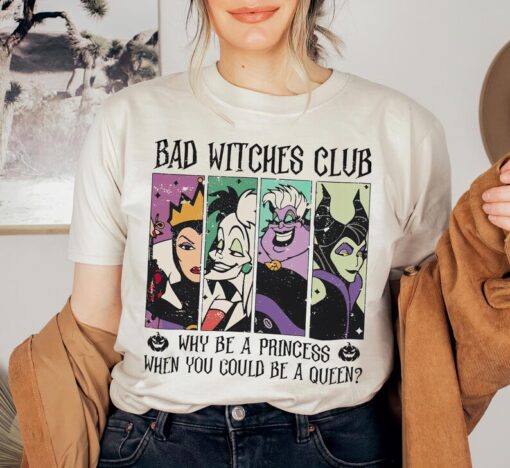 Disney Villain Bad Witches Club Shirt, Maleficent, Evil Queen, Ursula