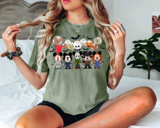 Mickey Mouse Balloon Costume Horror Characters Comfort Color Shirt