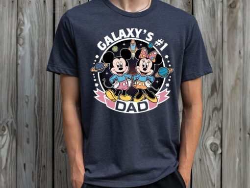 Galaxy's #1 Dad Shirt, Disney Mickey Minnie Daddy Shirt