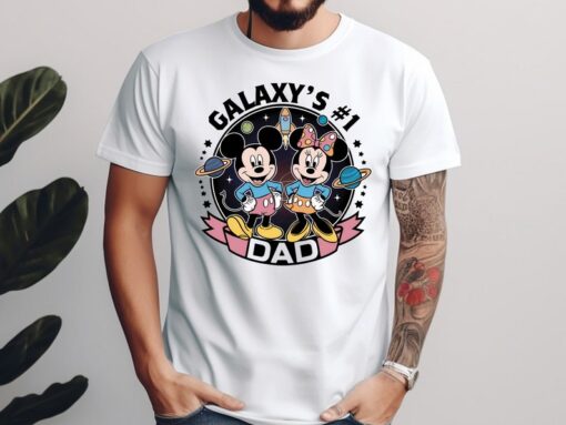 Galaxy's #1 Dad Shirt, Disney Mickey Minnie Daddy Shirt