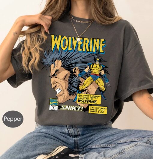 Marvel Comics Wolverine Classic Logan Retro Shirt, Marvel X-men Shirt