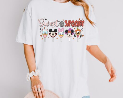 Sweet and Spooky T-Shirt, Halloween Cartoon Characters Tee