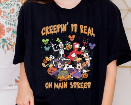 Creepin' It Real On Main Street Halloween T-Shirt