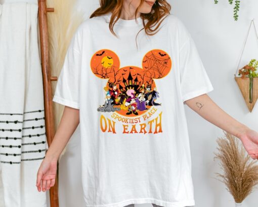 Spookiest Place On Earth T-Shirt, Halloween Disney Character Tee