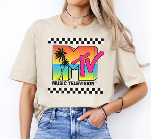 MTV Sunset Logo T-Shirt, MTV Logo Shirt, MTV Music Tee