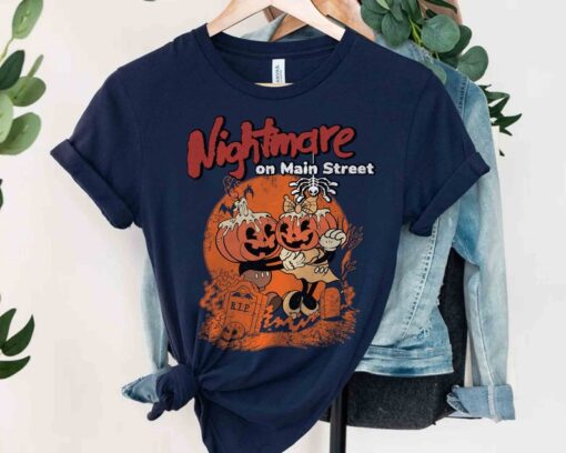 Vintage Mickey And Minnie Pumpkin Halloween Shirt