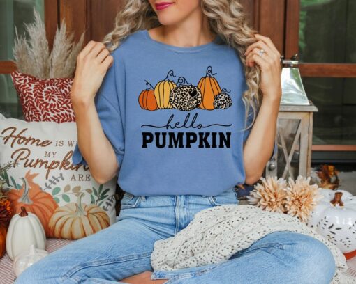 Comfort Colors Hello Pumpkin Fall Shirt, Autumn Shirt