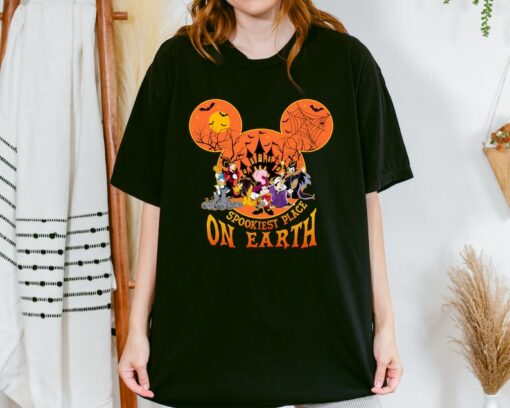 Spookiest Place On Earth T-Shirt, Halloween Disney Character Tee