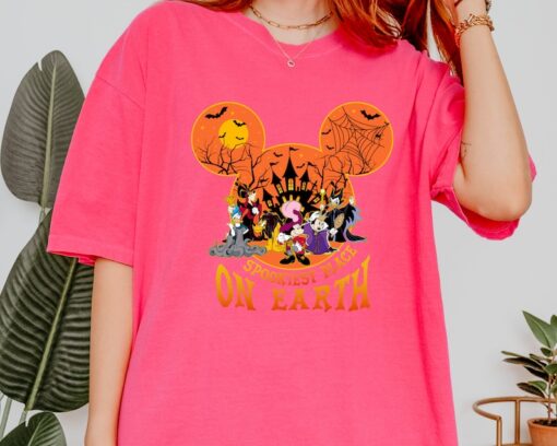 Spookiest Place On Earth T-Shirt, Halloween Disney Character Tee