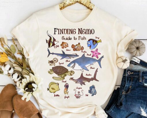 Retro Disney Pixar Finding Nemo Characters Group Shirt