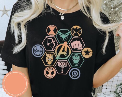 Vintage Avengers Logo Shirt, Funny Marvel Superhero T-shirt