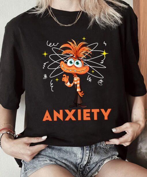 Disney Pixar Inside Out 2 Characters Anxiety Mood Shirt