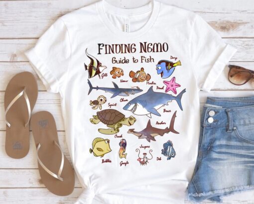 Retro Disney Pixar Finding Nemo Characters Group Shirt