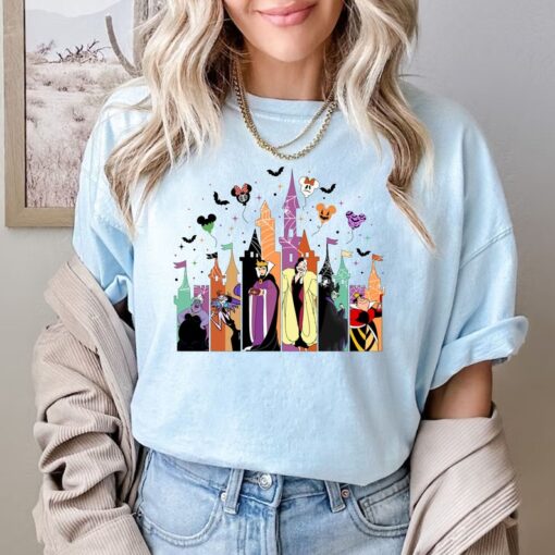 Comfort Colors® Halloween Castle Shirt, Disney Villains Shirt