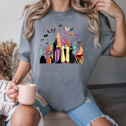 Comfort Colors® Halloween Castle Shirt, Disney Villains Shirt