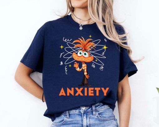 Disney Pixar Inside Out 2 Characters Anxiety Mood Shirt