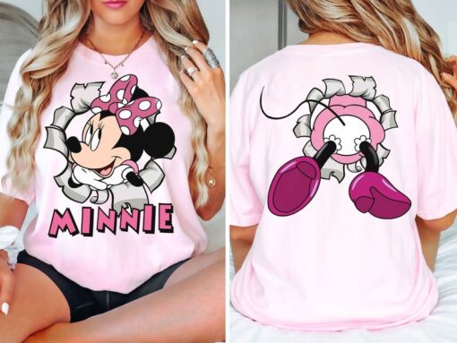 Funny Minnie Mouse Portrait Retro Shirt