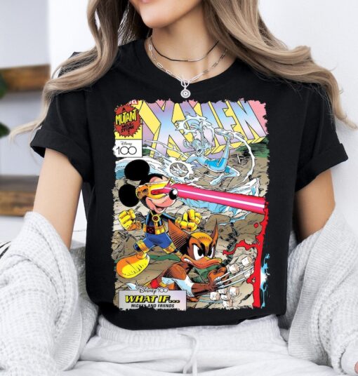 Funny Mickey And Friends Custom X-Men Characters Shirt