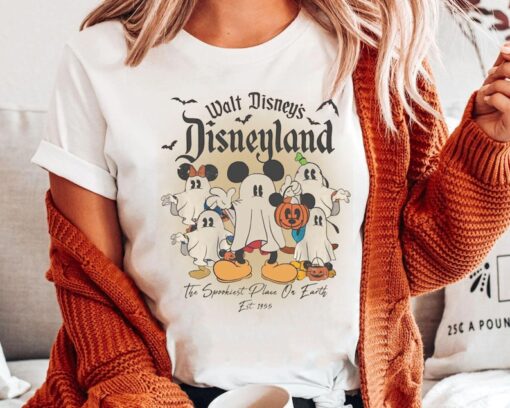 Vintage Mickey And Friends Ghost Halloween Costume Shirt