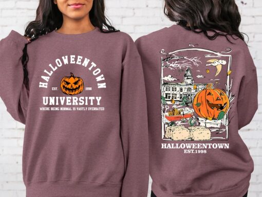 Halloweentown Est 1998 Back and Front Sweatshirt