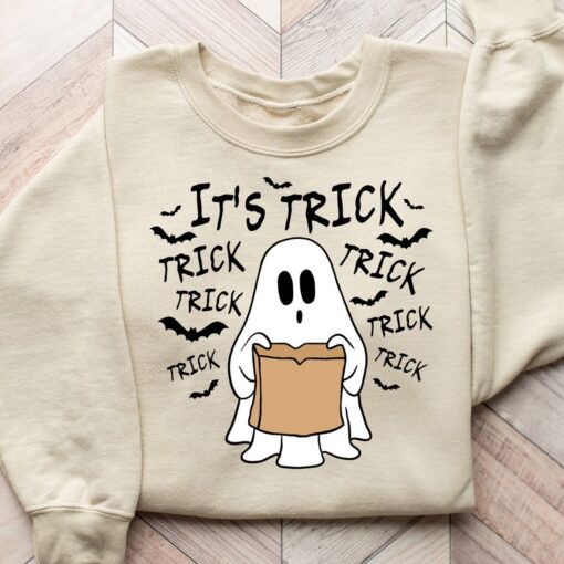 It's Trick Shirts, Halloween Ghost Shirt, Trick Or Treat Shirts