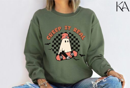 Creep It Real Sweatshirt, Retro Halloween Shirt, Halloween Gift